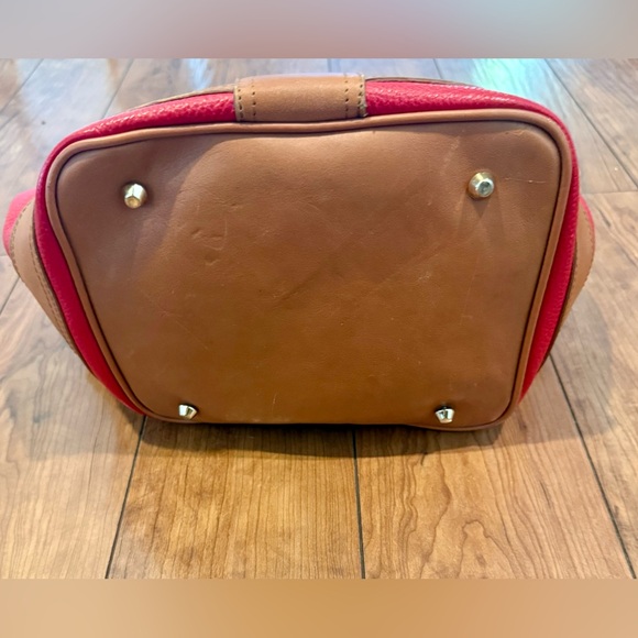 RARE Valentina Sling Backpack Real Finest Italian Red Leather Convertible Bag - Picture 11 of 16